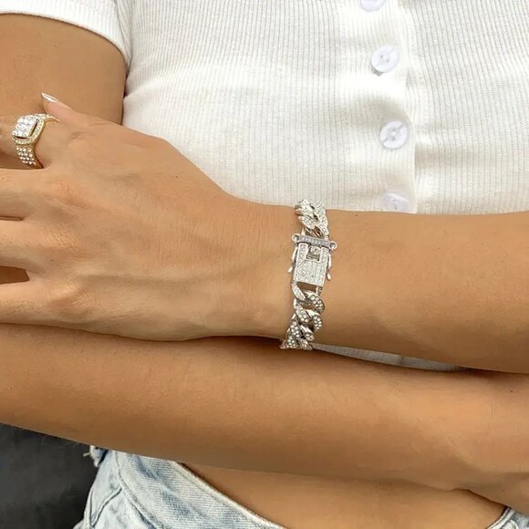 Ladies CZ Studded Braclet - Picture 1 of 2